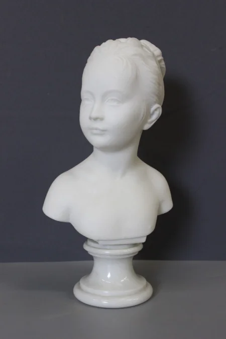 Bust Of A Young Woman , Marie Louise Brongniart , In Carrara Marble Circa 1900
