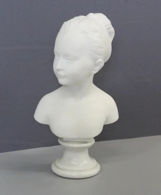 Bust Of A Young Woman , Marie Louise Brongniart , In Carrara Marble Circa 1900