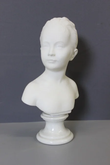 Bust Of A Young Woman , Marie Louise Brongniart , In Carrara Marble Circa 1900