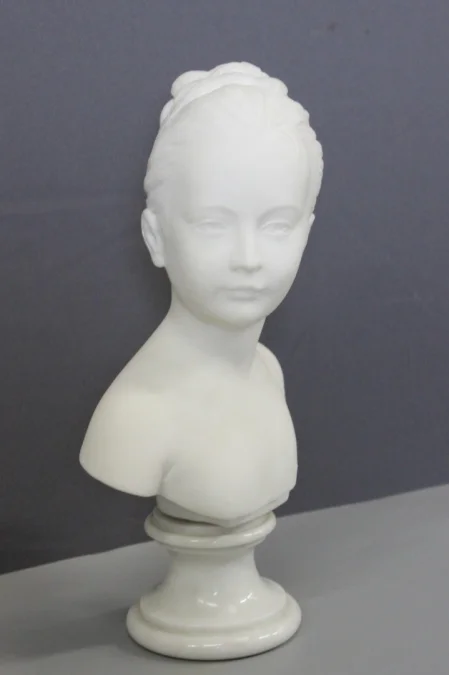 Bust Of A Young Woman , Marie Louise Brongniart , In Carrara Marble Circa 1900