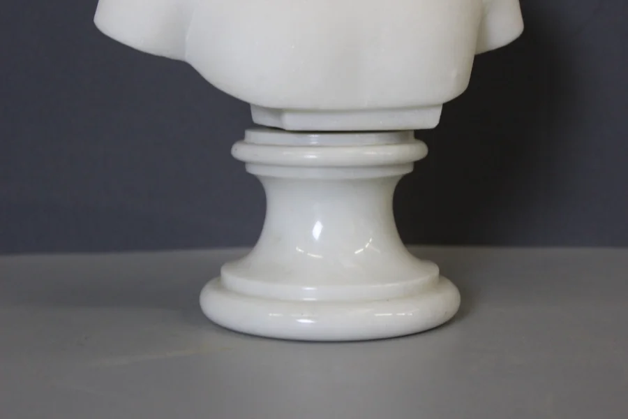 Bust Of A Young Woman , Marie Louise Brongniart , In Carrara Marble Circa 1900