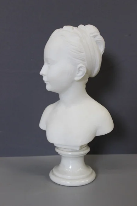 Bust Of A Young Woman , Marie Louise Brongniart , In Carrara Marble Circa 1900