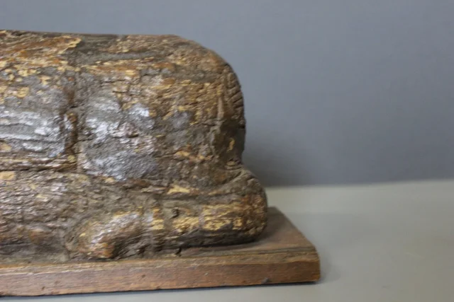 Vache Sacrée en Bois Sculpté , Inde XIX