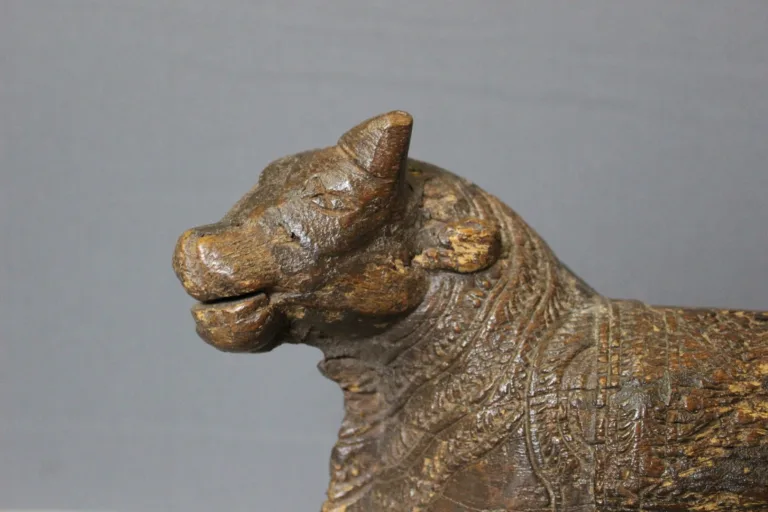 Sacred Cow In Carved Wood, India XIX