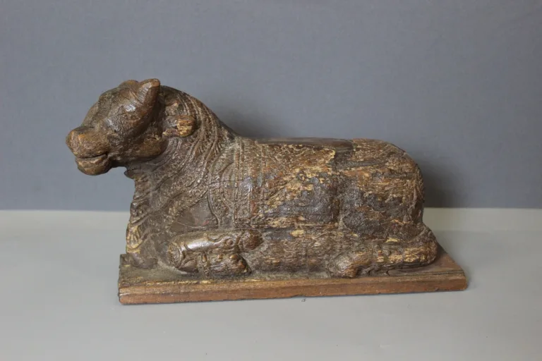 Sacred Cow In Carved Wood, India XIX