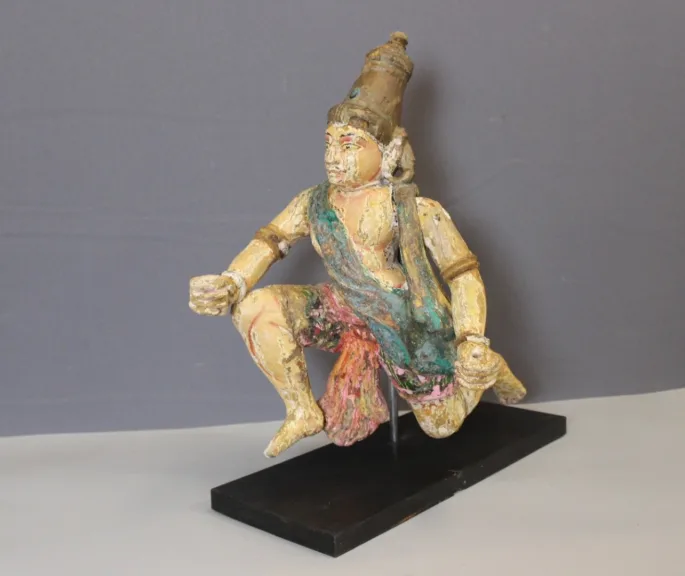 Polychrome Wood , Radjasthan , North India 19th Century