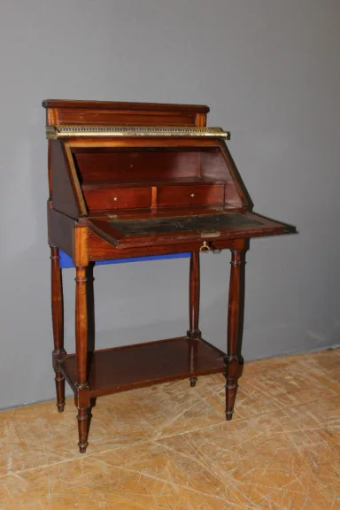Directoire Style Mahogany Back Desk, 20th Century