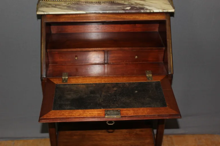 Directoire Style Mahogany Back Desk, 20th Century