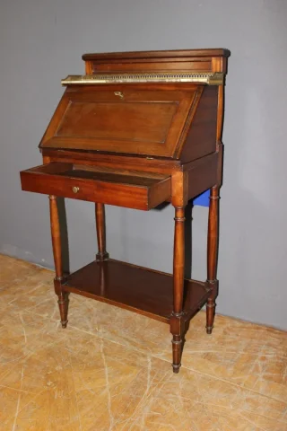 Directoire Style Mahogany Back Desk, 20th Century