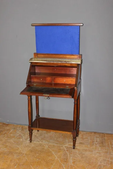 Directoire Style Mahogany Back Desk, 20th Century