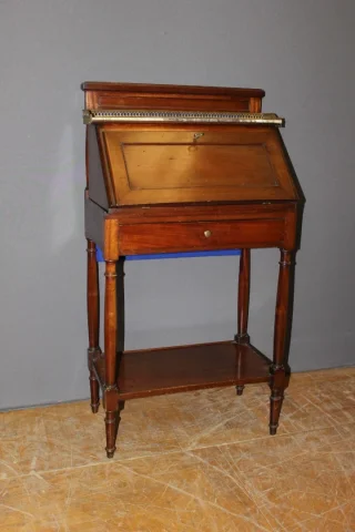 Directoire Style Mahogany Back Desk, 20th Century