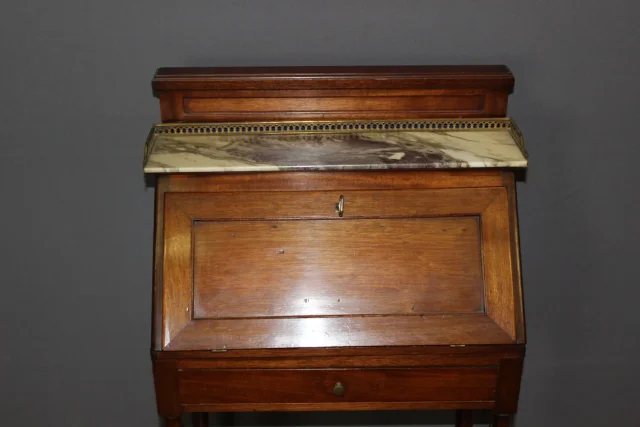 Directoire Style Mahogany Back Desk, 20th Century