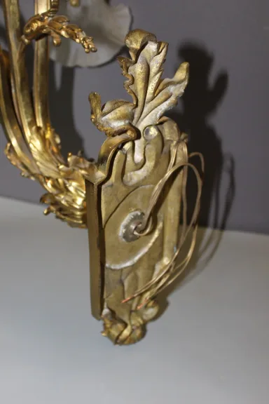 Paire d'appliques Napoléon III en Bronze Doré