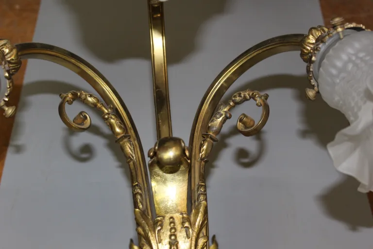 Paire d'appliques Napoléon III en Bronze Doré