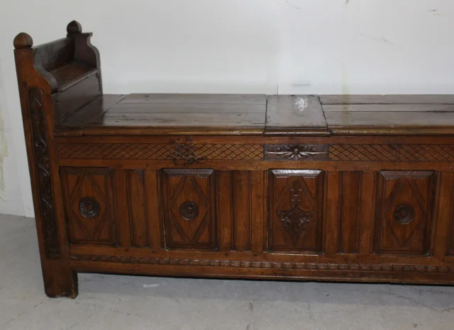 Banc Coffre en Chêne XVIIIe — Bon état