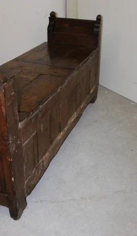 Banc Coffre en Chêne XVIIIe — Bon état