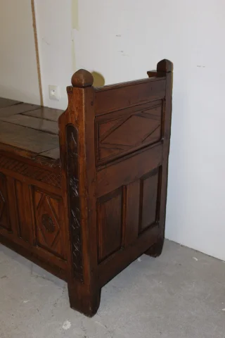 Banc Coffre en Chêne XVIIIe — Bon état