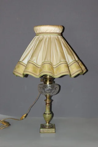 Napoleon III Onyx and Cloisonné Enamel Oil Lamp — Very good condition