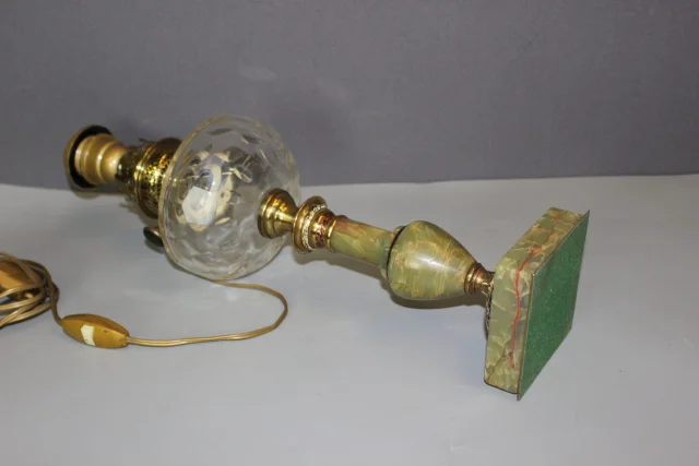 Napoleon III Onyx and Cloisonné Enamel Oil Lamp — Very good condition
