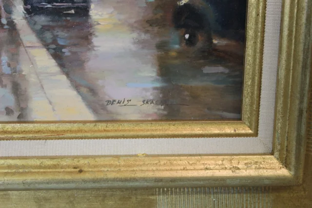 Oil on canvas "View of Paris" by Denis Skachrov, 20th century — Excellent condition