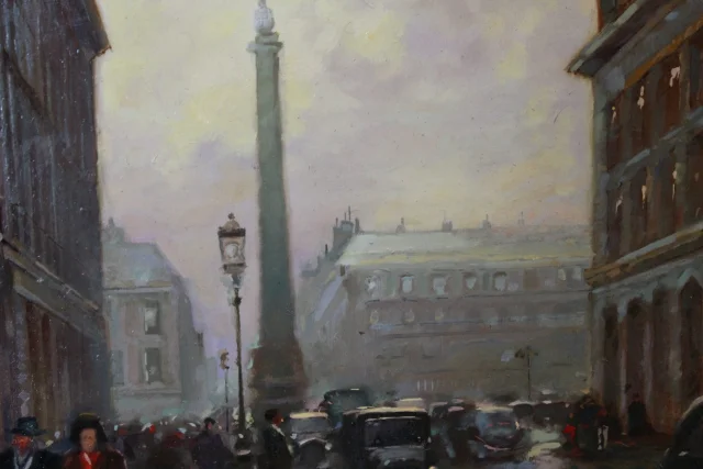 Oil on canvas "View of Paris" by Denis Skachrov, 20th century — Excellent condition