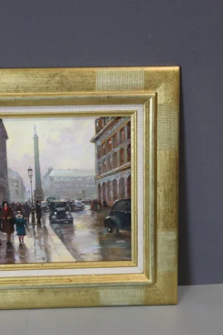 Oil on canvas "View of Paris" by Denis Skachrov, 20th century — Excellent condition