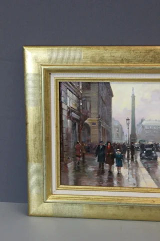 Oil on canvas "View of Paris" by Denis Skachrov, 20th century — Excellent condition
