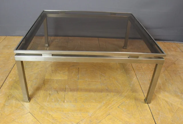 Square coffee table by Guy Lefèvre for Maison Jansen, circa 1970 — Very good condition