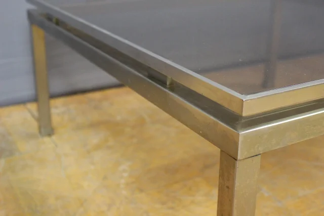 Square coffee table by Guy Lefèvre for Maison Jansen, circa 1970 — Very good condition