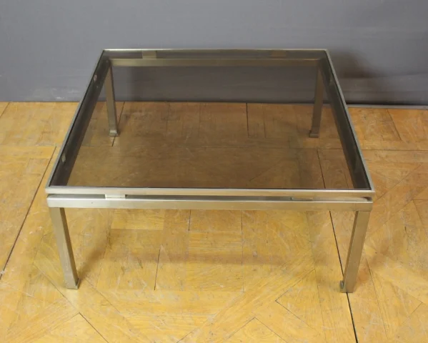 Square coffee table by Guy Lefèvre for Maison Jansen, circa 1970 — Very good condition