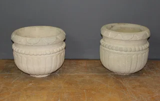 石製ガーデンベース（花瓶）ペア、1930年頃