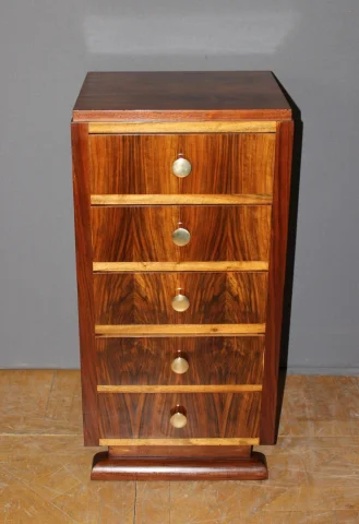 Art Deco Walnut Chest of Drawers, circa 1940 — Very good condition