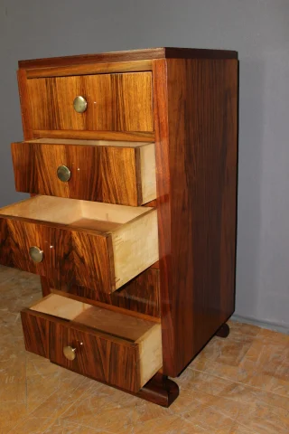 Art Deco Walnut Chest of Drawers, circa 1940 — Very good condition