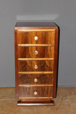 Art Deco Walnut Chest of Drawers, circa 1940 — Very good condition