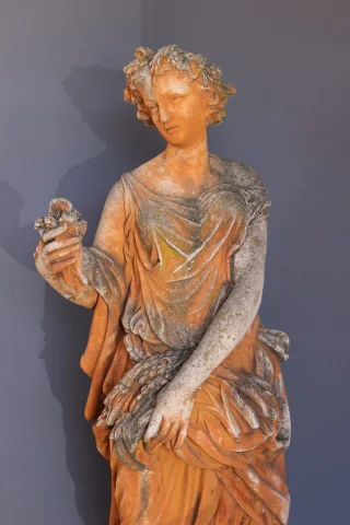 Importante Statue de Jardin sur socle , 240cm , XX — Très bon état