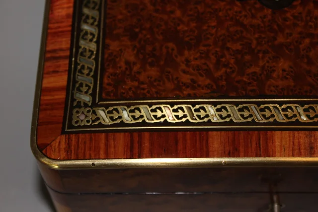 Napoléon III marqueterie juwelenkistje, laat 19e eeuw — Zeer goede staat