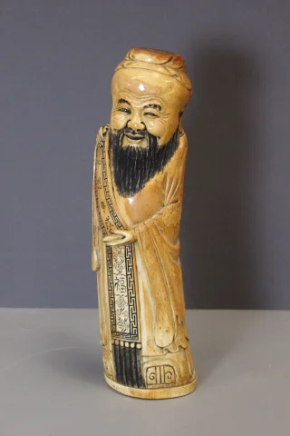 Chinesischer Weiser aus Mammutelfenbein von Shao Lao, 41 cm — Sehr guter Zustand