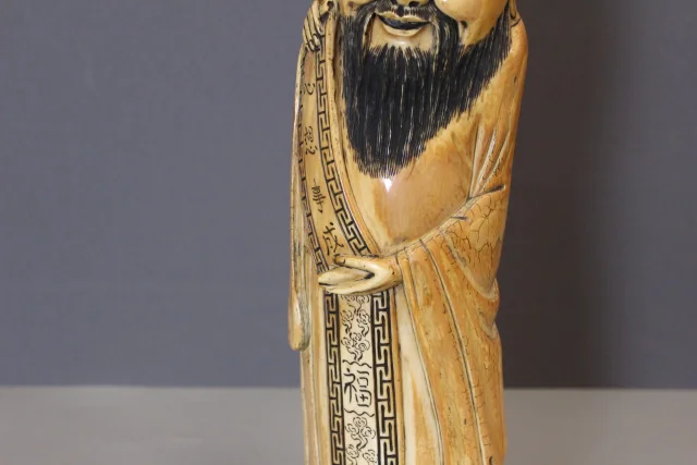 Chinesischer Weiser aus Mammutelfenbein von Shao Lao, 41 cm — Sehr guter Zustand