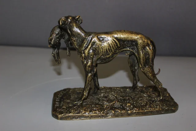 Windhund mit Hase von Pierre Jules MÈNE, 19. Jahrhundert — Sehr guter Zustand
