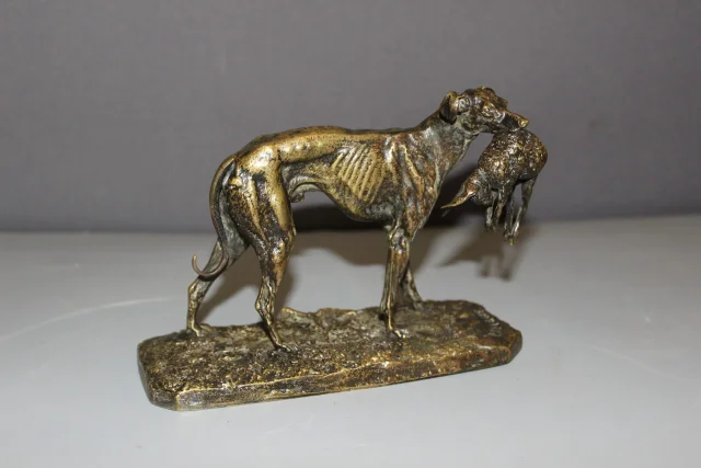 Windhund mit Hase von Pierre Jules MÈNE, 19. Jahrhundert — Sehr guter Zustand