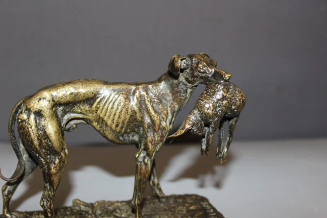 Windhund mit Hase von Pierre Jules MÈNE, 19. Jahrhundert — Sehr guter Zustand
