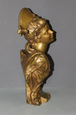 Brons "Het meisje met de bicorne" van Luigi Balliani, circa 1900 — Zeer goede staat