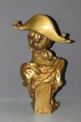 Brons "Het meisje met de bicorne" van Luigi Balliani, circa 1900 — Zeer goede staat