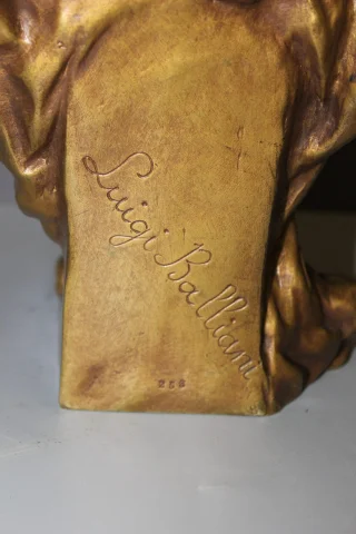 Brons "Het meisje met de bicorne" van Luigi Balliani, circa 1900 — Zeer goede staat
