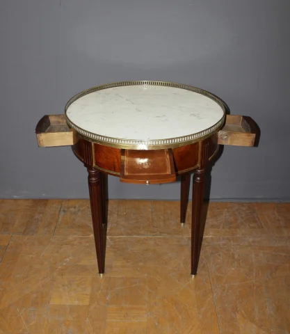 Louis XVI Bouillotte-tafel in Mahonie, 19e Eeuw — Zeer goede staat