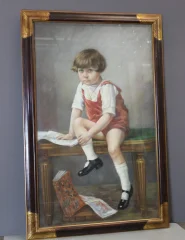 Pastello "Il bambino seduto" 122/81 cm, circa 1890