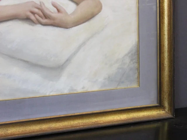 Groot pastel van vrouwelijk naakt, Franse school, gedateerd 1924 — Zeer goede staat