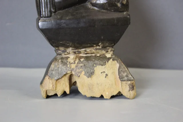 Buddha in Legno Intagliato e Laccato, Laos, Inizio XIX Secolo — Buono stato