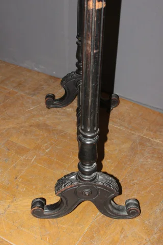 Espejo Psiqué Napoléon III en Madera Lacada en Negro, Siglo XIX — Muy buen estado
