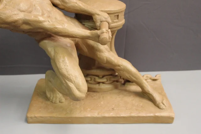Terracota « la Force » de Henri Bargas, hacia 1930 — Muy buen estado